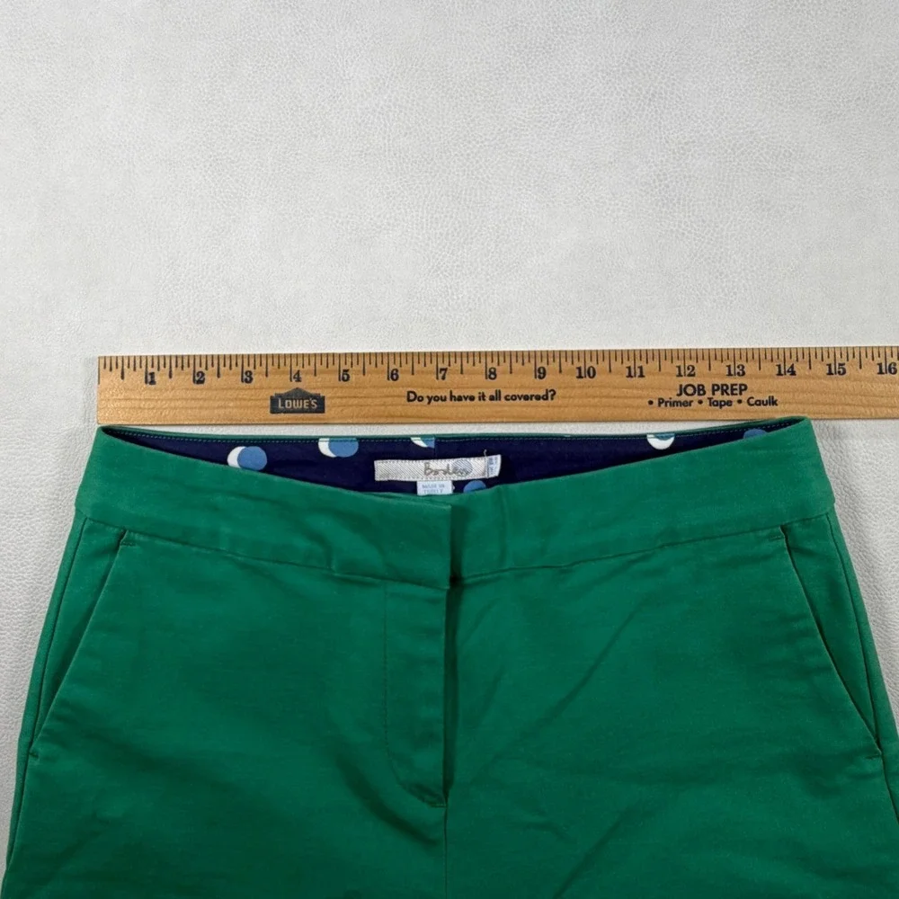 Boden Richmond 7/8 Trousers Kelly Green Slim Stretch Pants US 4R UK 8R